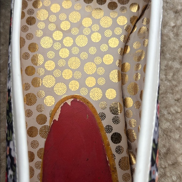 Poetic License Floral Flats with Red and White Accents - Picture 6 of 6